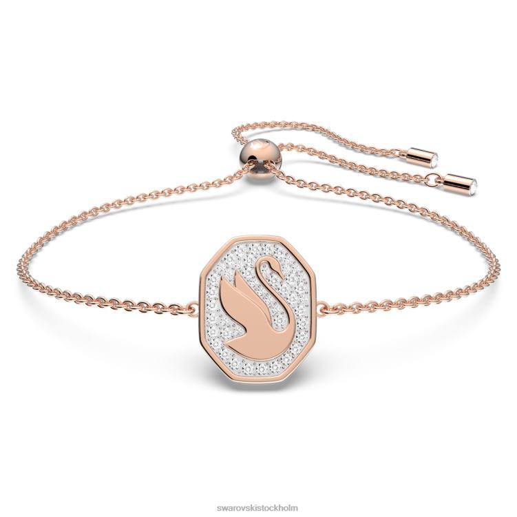 Swarovski signum armband P28L529 Smycken svan, vit, roséguld pläterad