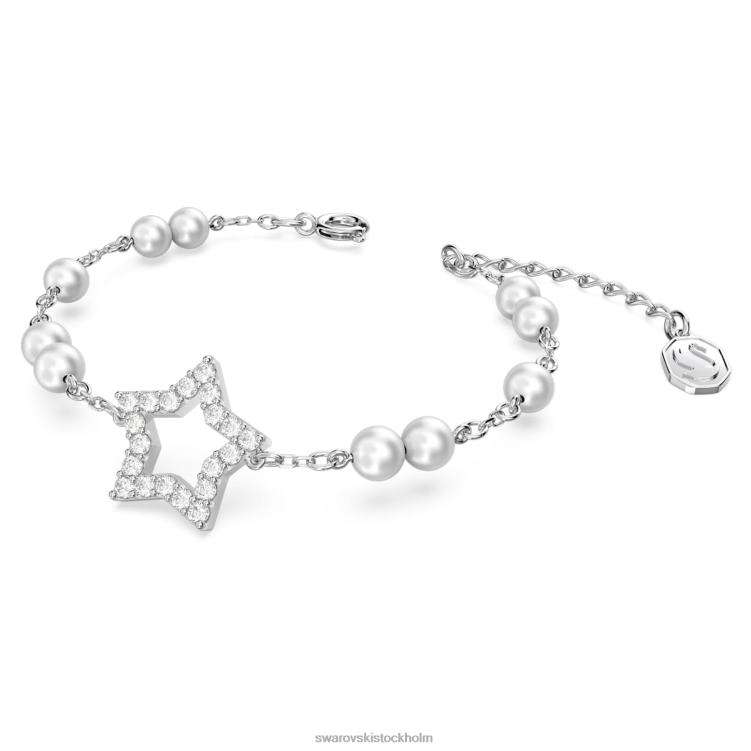 Swarovski stella armband P28L507 Smycken bana, stjärna, vit, rodiumpläterad