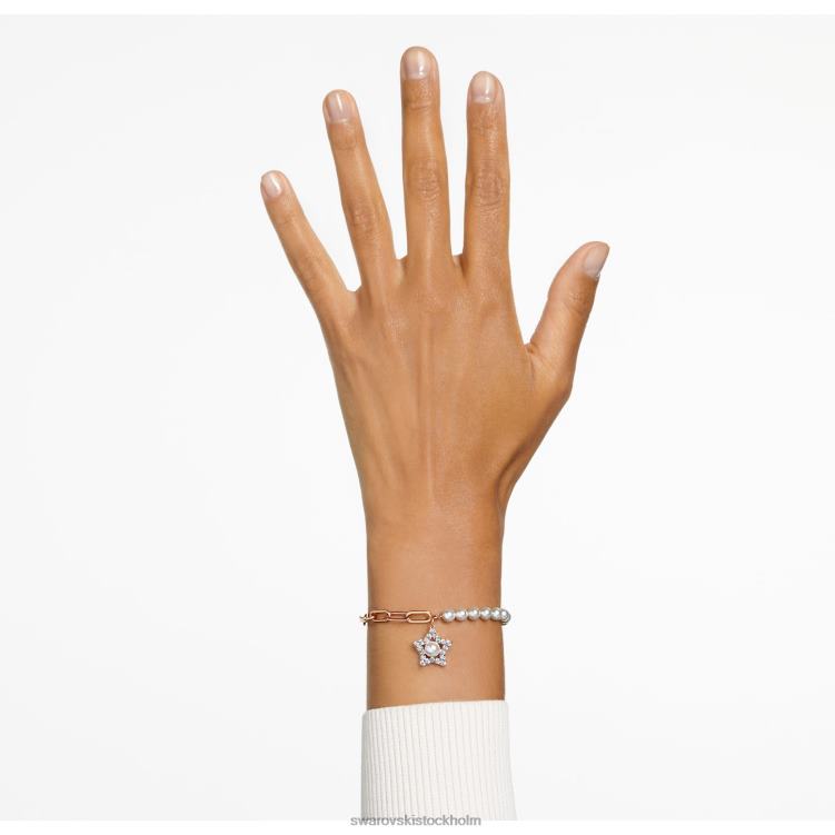 Swarovski stella armband P28L511 Smycken bana, stjärna, vit, roséguld pläterad