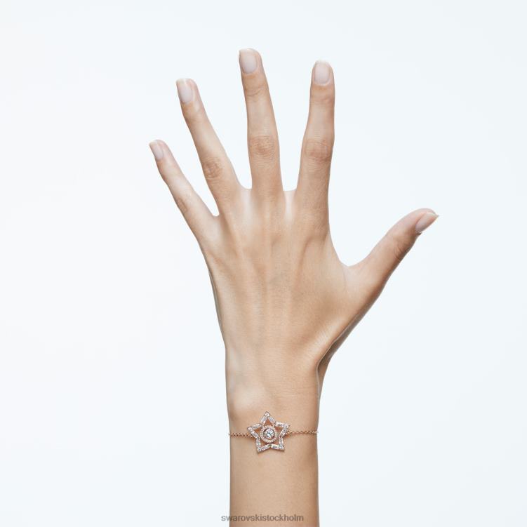 Swarovski stella armband P28L524 Smycken blandade snitt, stjärna, vit, roséguld pläterad