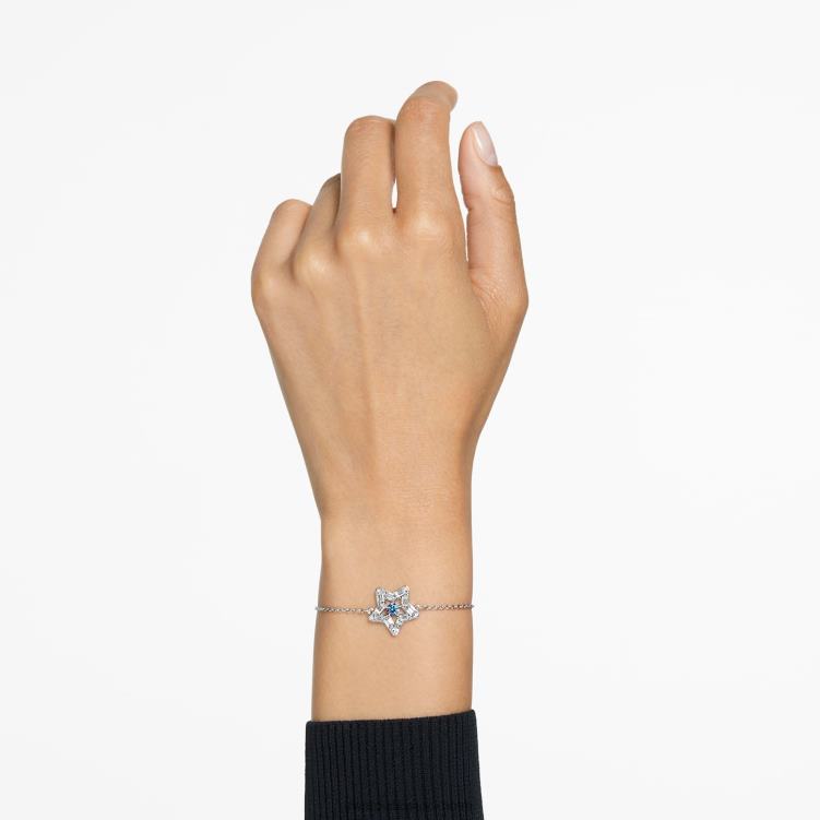 Swarovski stella armband P28L527 Smycken blandade snitt, stjärna, blå, rodiumpläterad