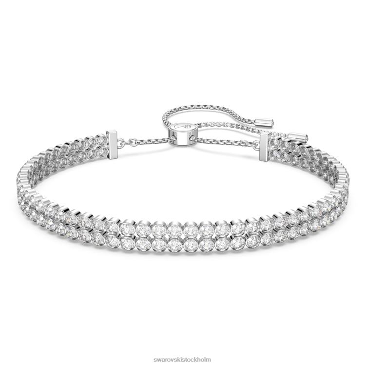 Swarovski subtilt armband P28L474 Smycken rund skuren, vit, rodiumpläterad
