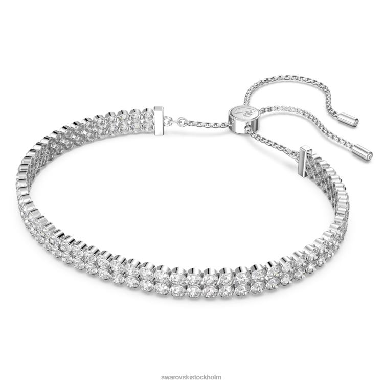 Swarovski subtilt armband P28L474 Smycken rund skuren, vit, rodiumpläterad