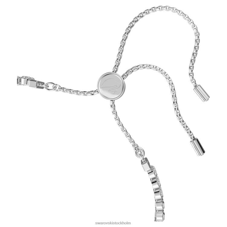 Swarovski subtilt armband P28L474 Smycken rund skuren, vit, rodiumpläterad