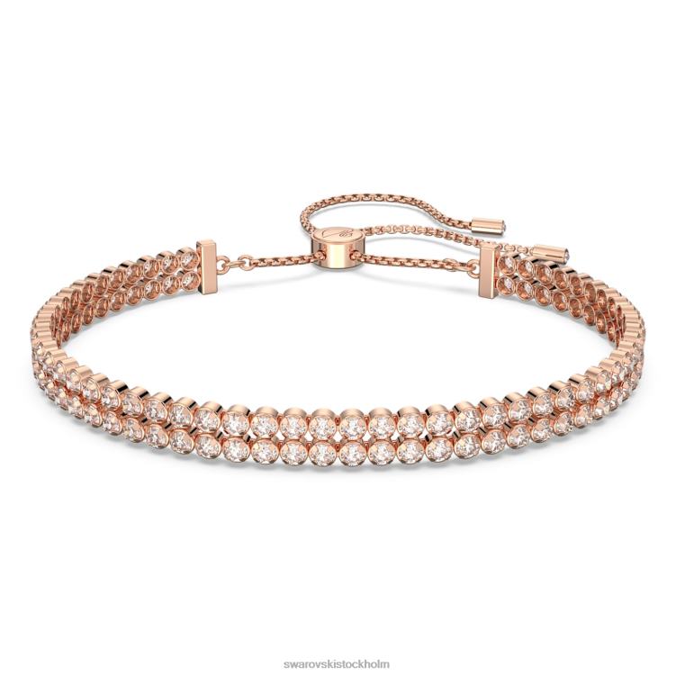 Swarovski subtilt armband P28L475 Smycken rund skuren, vit, roséguld pläterad
