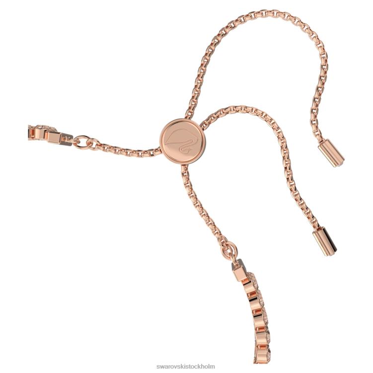 Swarovski subtilt armband P28L475 Smycken rund skuren, vit, roséguld pläterad