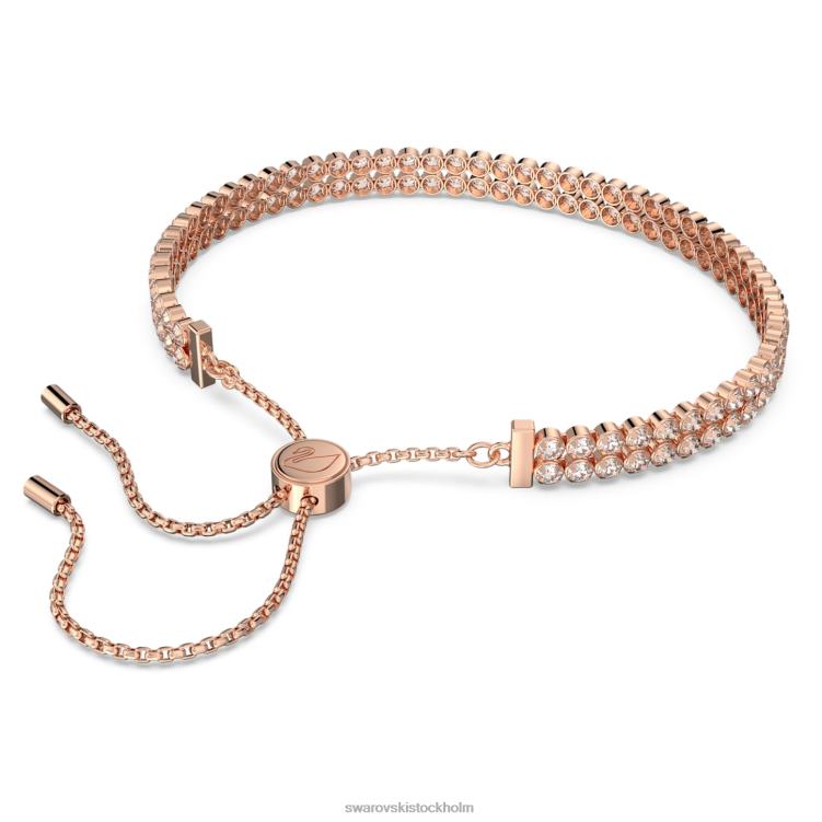 Swarovski subtilt armband P28L475 Smycken rund skuren, vit, roséguld pläterad