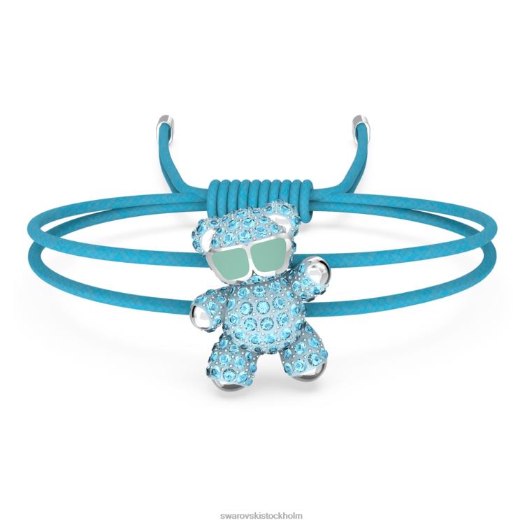 Swarovski teddy armband P28L538 Smycken björn, blå, rodiumpläterad