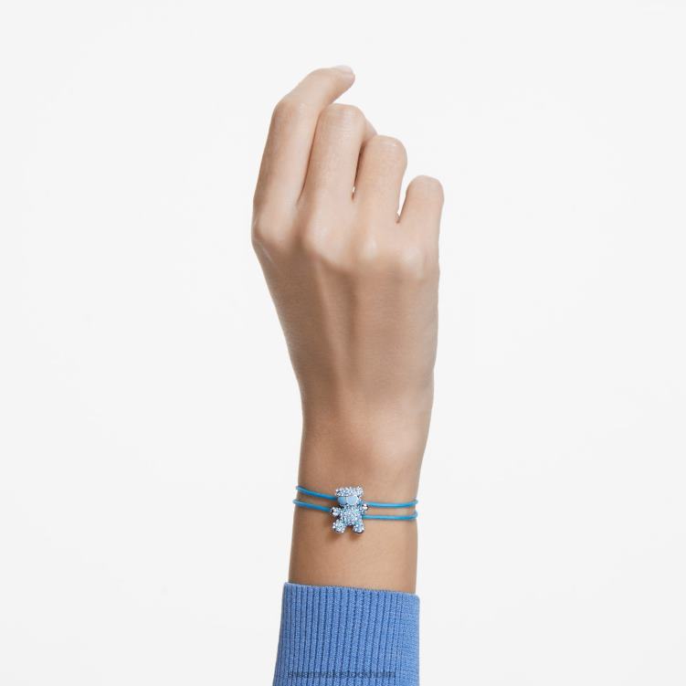 Swarovski teddy armband P28L538 Smycken björn, blå, rodiumpläterad