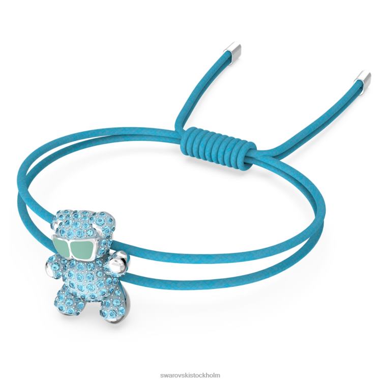 Swarovski teddy armband P28L538 Smycken björn, blå, rodiumpläterad