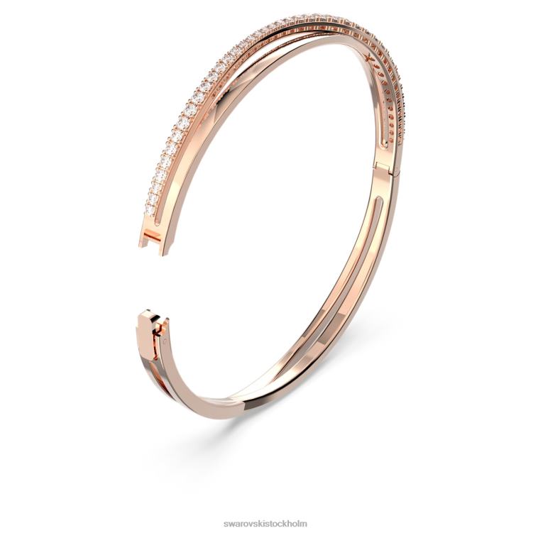 Swarovski twist armband P28L621 Smycken vit, roséguld pläterad