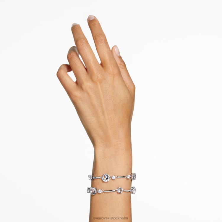 Swarovski Constella dubbel armring P28L612 Smycken rund skuren, vit, rodiumpläterad