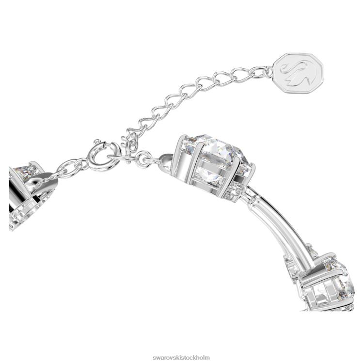 Swarovski Constella dubbel armring P28L612 Smycken rund skuren, vit, rodiumpläterad