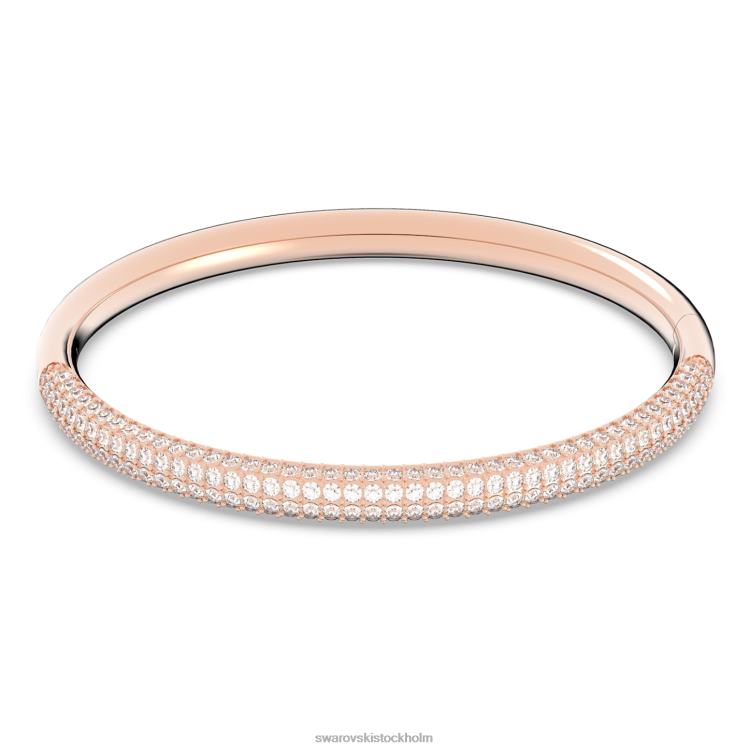 Swarovski armring av sten P28L599 Smycken vit finish i roséguld