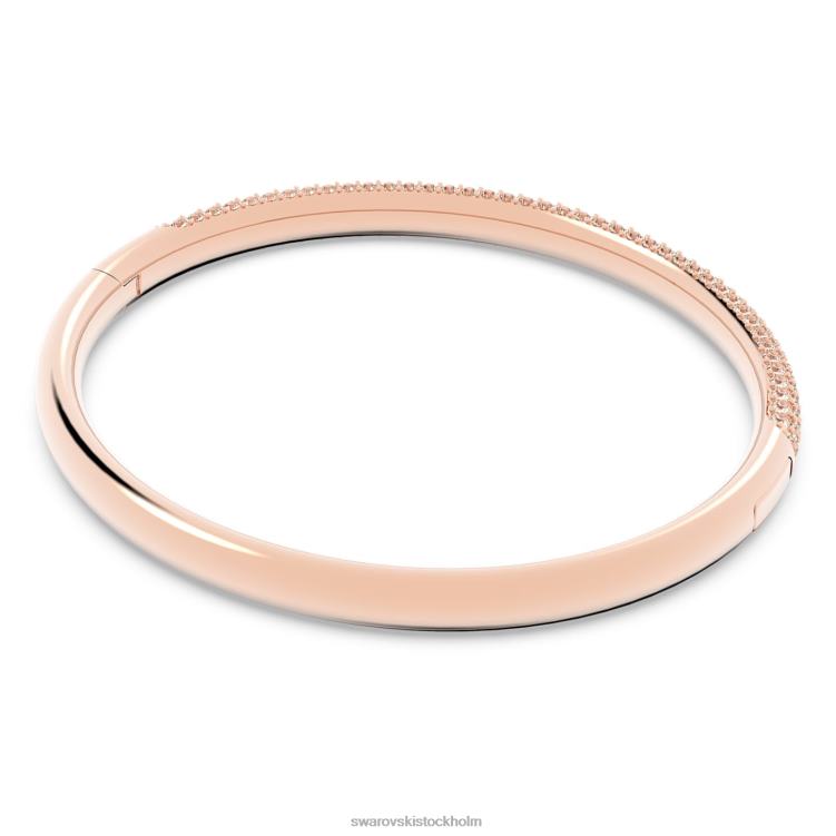 Swarovski armring av sten P28L599 Smycken vit finish i roséguld