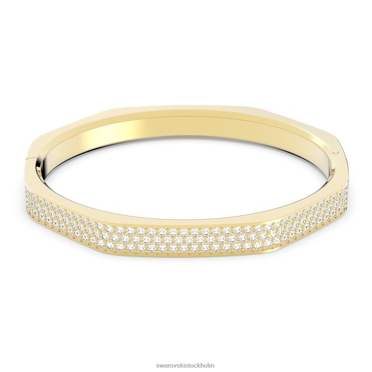 Swarovski dextera armring P28L593 Smycken oktagonform, vit, guldfärgad