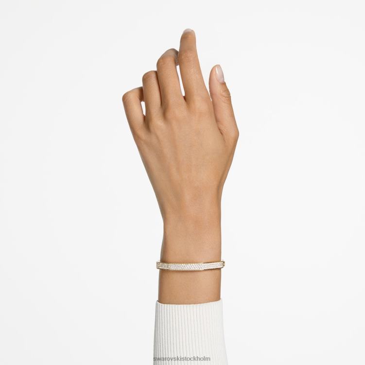 Swarovski dextera armring P28L593 Smycken oktagonform, vit, guldfärgad