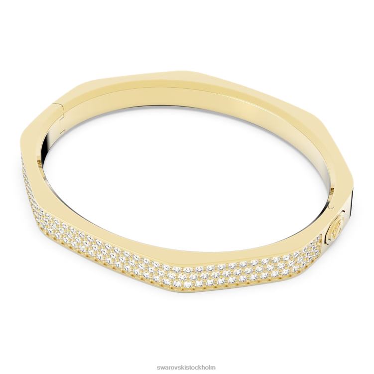 Swarovski dextera armring P28L593 Smycken oktagonform, vit, guldfärgad