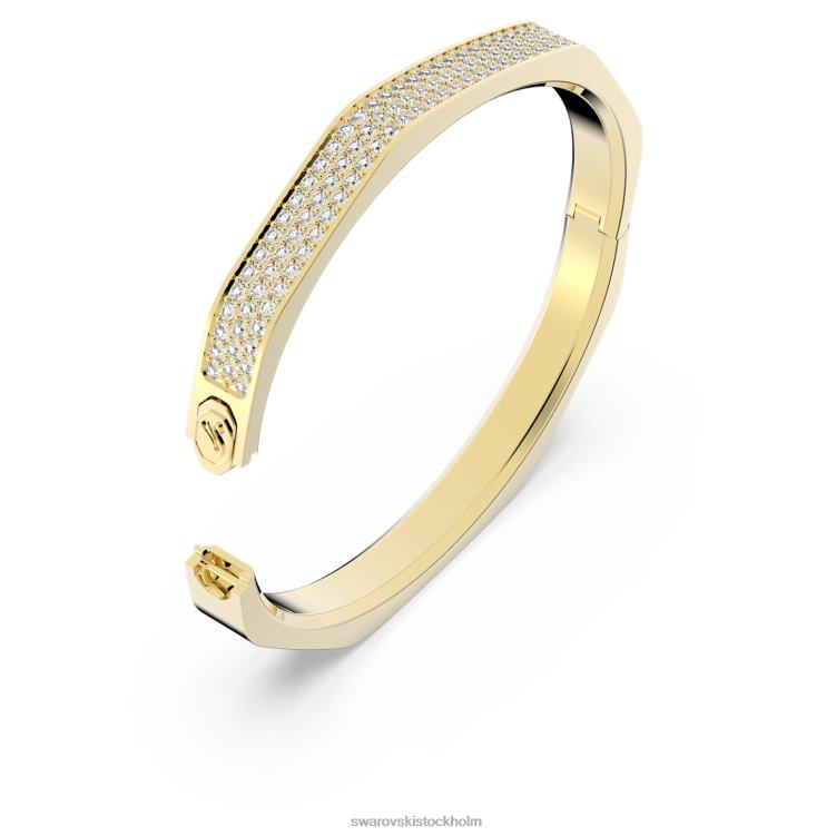 Swarovski dextera armring P28L593 Smycken oktagonform, vit, guldfärgad