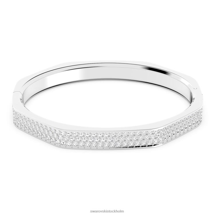 Swarovski dextera armring P28L598 Smycken oktagonform, vit, rodiumpläterad