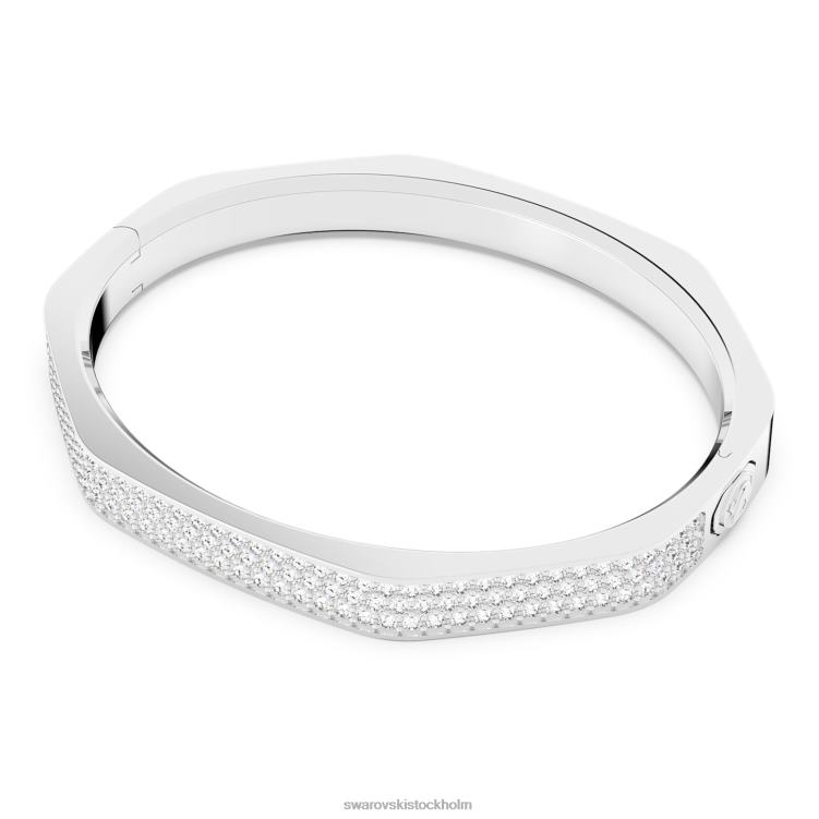 Swarovski dextera armring P28L598 Smycken oktagonform, vit, rodiumpläterad