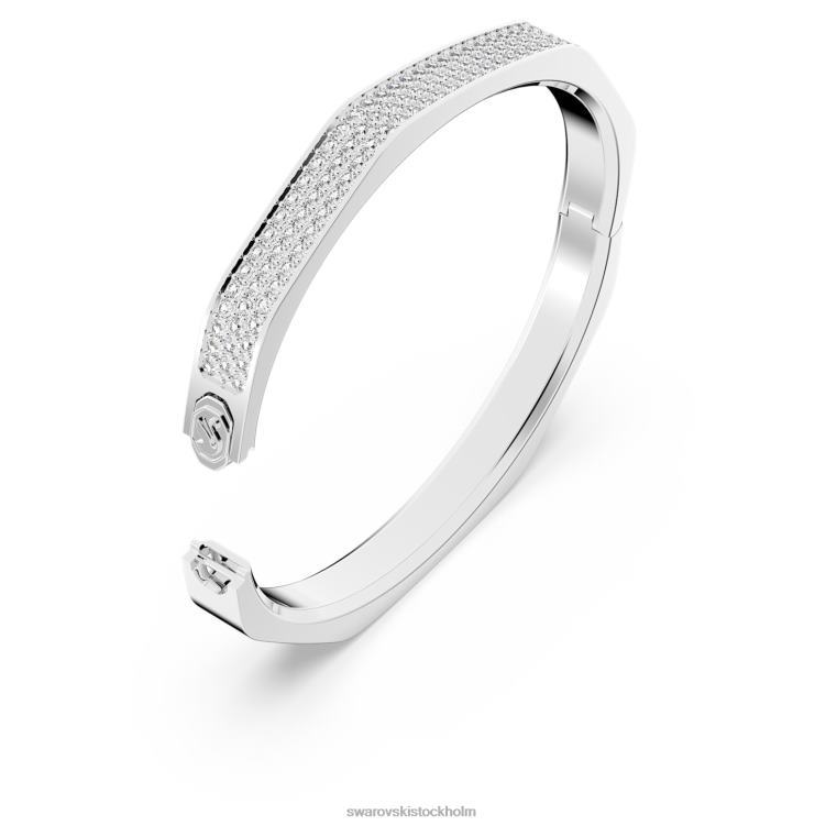 Swarovski dextera armring P28L598 Smycken oktagonform, vit, rodiumpläterad
