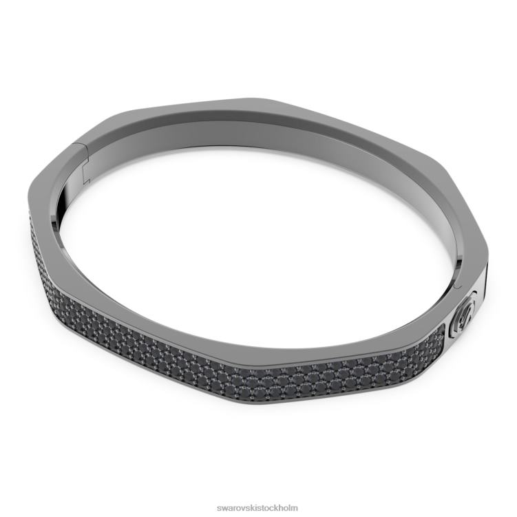 Swarovski dextera armring P28L600 Smycken oktagonform, svart, ruteniumpläterad