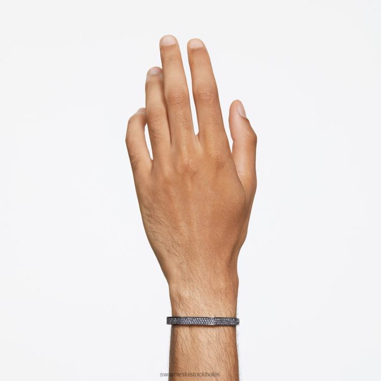 Swarovski dextera armring P28L600 Smycken oktagonform, svart, ruteniumpläterad