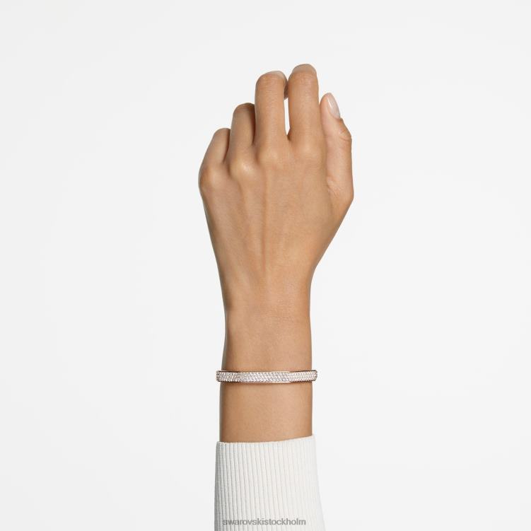 Swarovski dextera armring P28L602 Smycken oktagonform, vit, roséguld pläterad