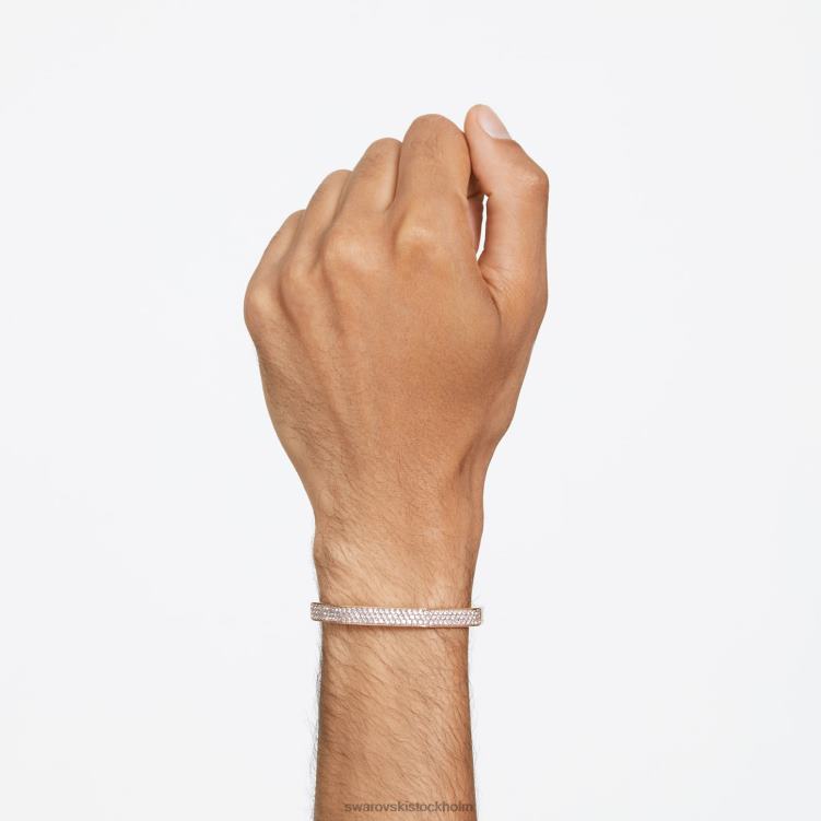 Swarovski dextera armring P28L602 Smycken oktagonform, vit, roséguld pläterad