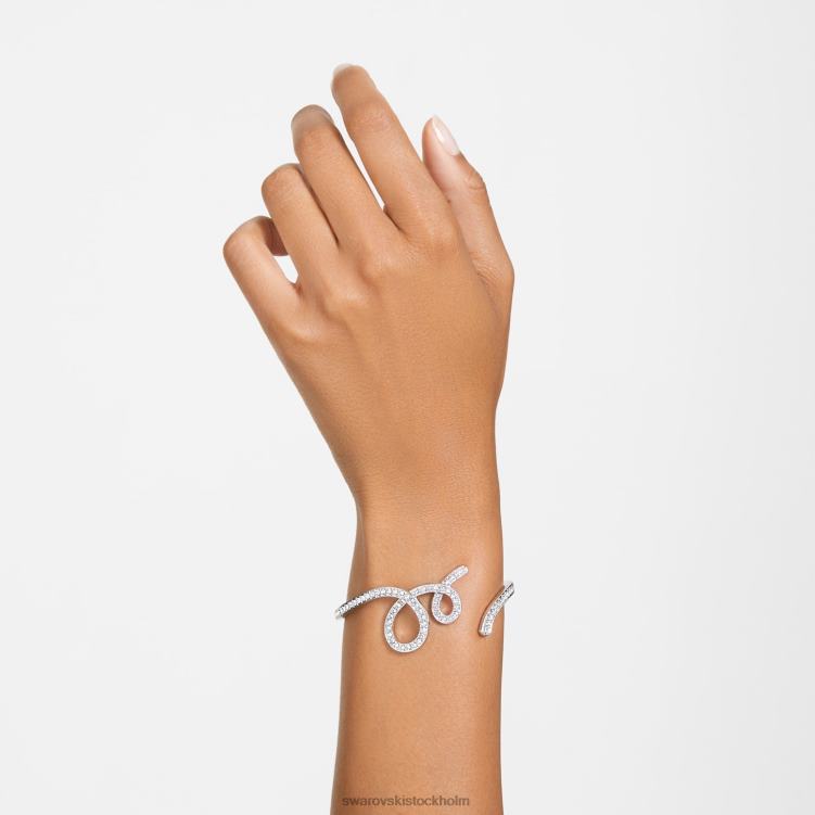 Swarovski fluenta armring P28L646 Smycken återantända kristaller, vita, rodiumpläterade