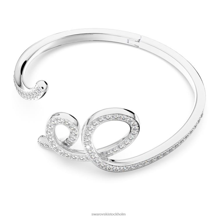 Swarovski fluenta armring P28L646 Smycken återantända kristaller, vita, rodiumpläterade