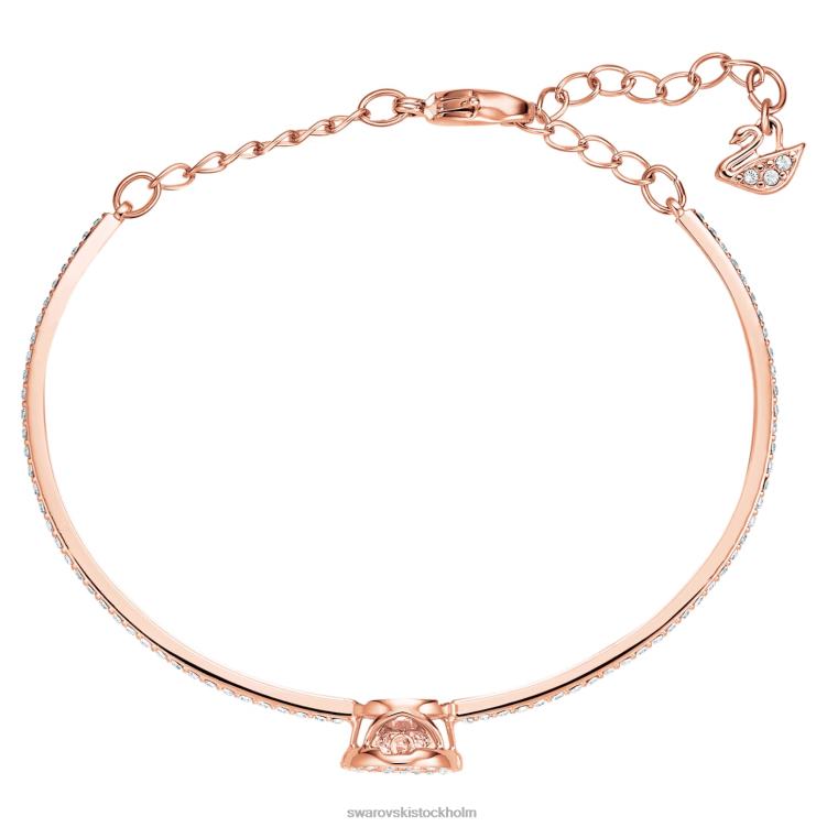Swarovski glittrande dansarmband P28L483 Smycken rund skuren, vit, roséguld pläterad