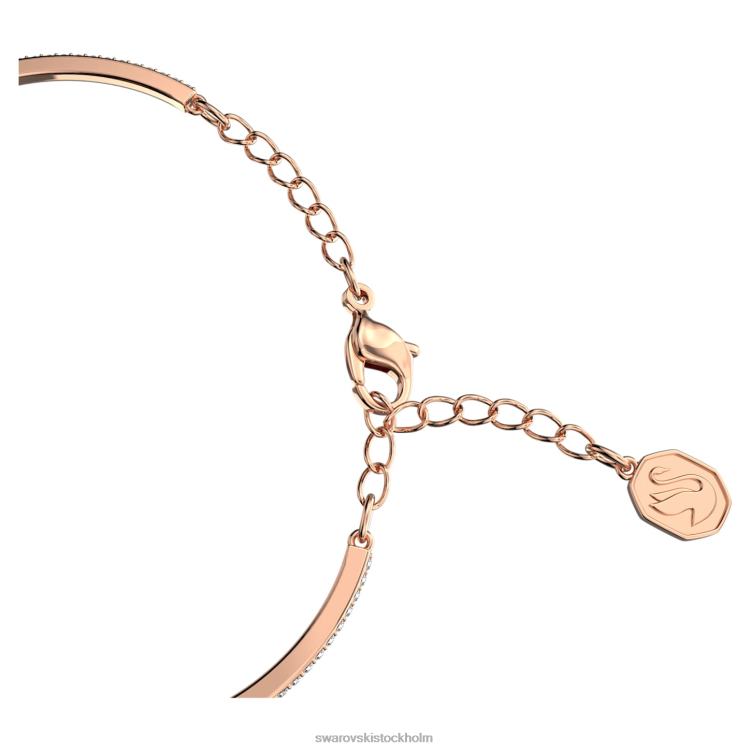 Swarovski glittrande dansarmband P28L636 Smycken rund skuren, lila, roséguld pläterad