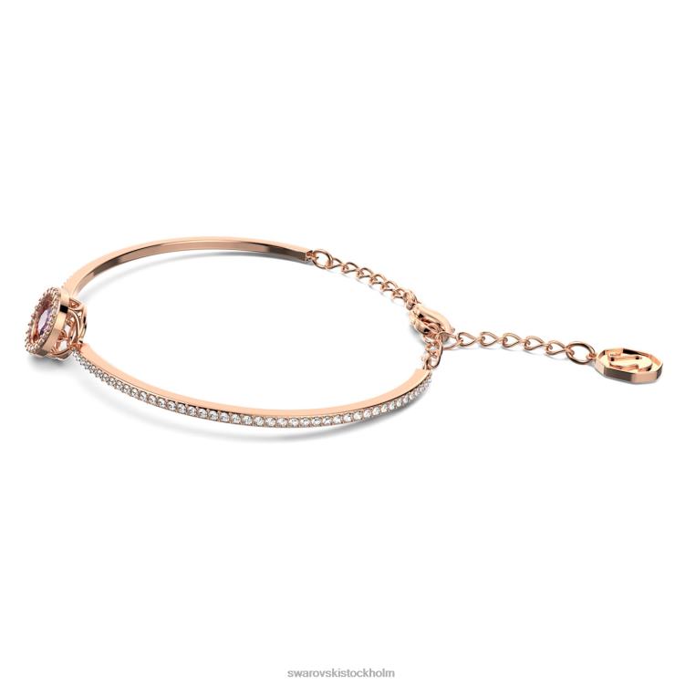 Swarovski glittrande dansarmband P28L636 Smycken rund skuren, lila, roséguld pläterad