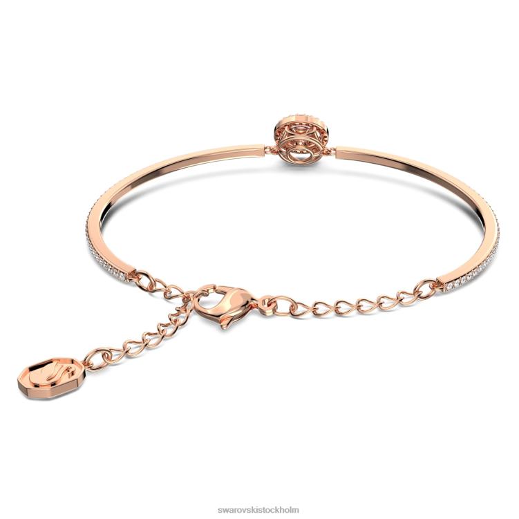 Swarovski glittrande dansarmband P28L636 Smycken rund skuren, lila, roséguld pläterad