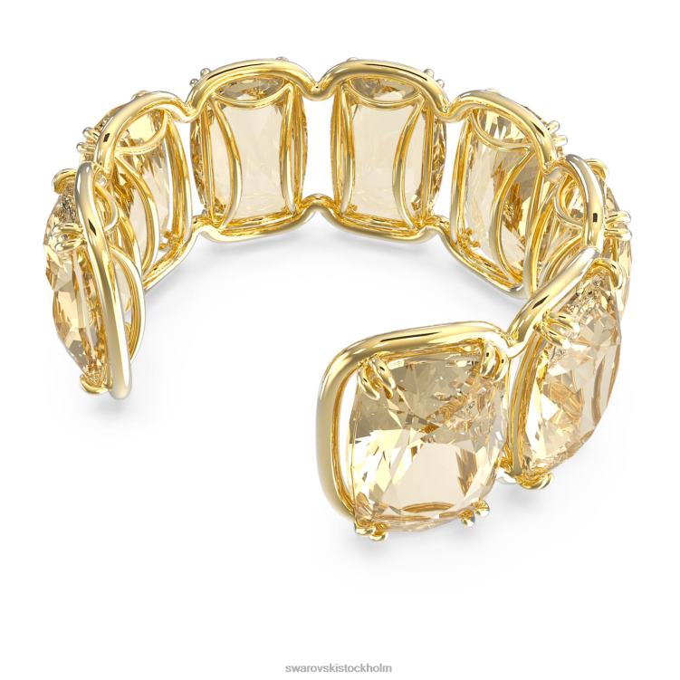 Swarovski harmonika manschett P28L611 Smycken överdimensionerade flytande kristaller, guldton, guldfärgad