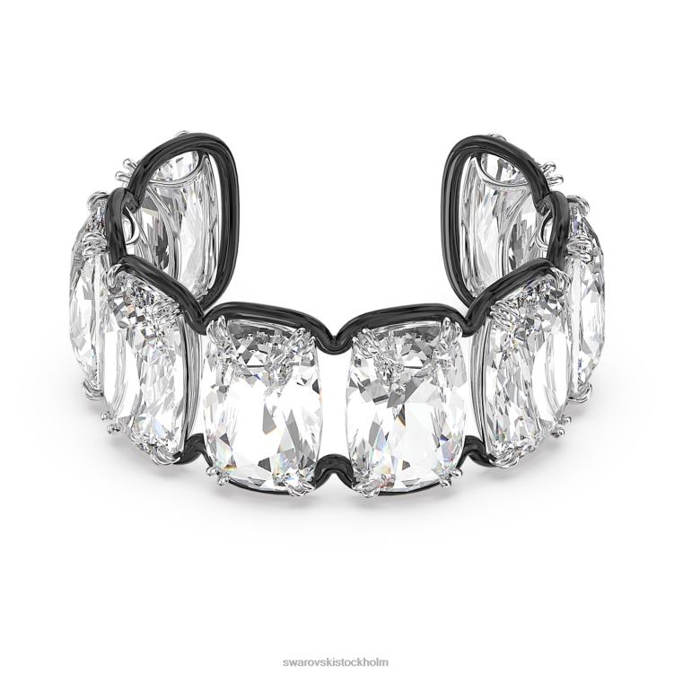 Swarovski harmonika manschett P28L616 Smycken överdimensionerade flytande kristaller, vit, blandad metallfinish