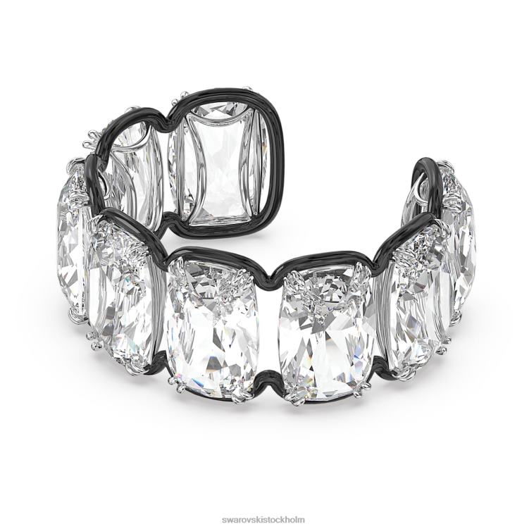 Swarovski harmonika manschett P28L616 Smycken överdimensionerade flytande kristaller, vit, blandad metallfinish