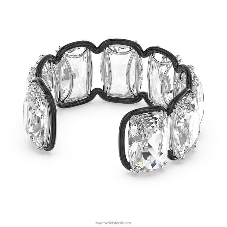 Swarovski harmonika manschett P28L616 Smycken överdimensionerade flytande kristaller, vit, blandad metallfinish