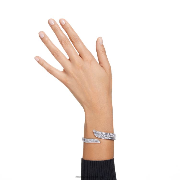 Swarovski hyperbelarmband P28L591 Smycken kolneutral zirkoniumoxid, blandade snitt, vit, rodiumpläterad