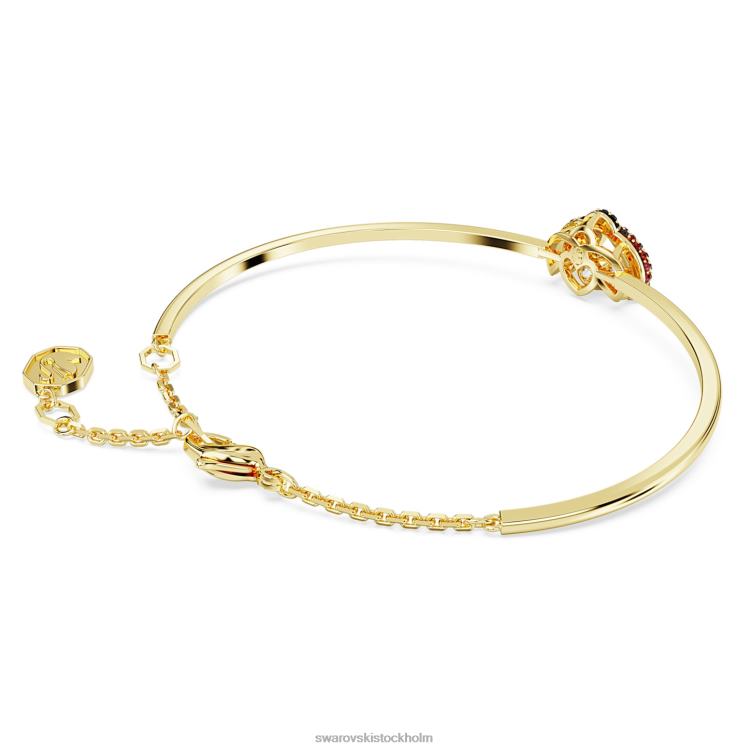 Swarovski idyllisk armring P28L645 Smycken nyckelpiga, röd, guldfärgad