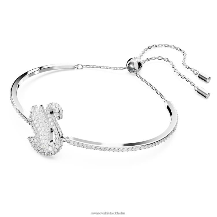 Swarovski ikonisk svanarmring P28L508 Smycken svan, vit, rodiumpläterad