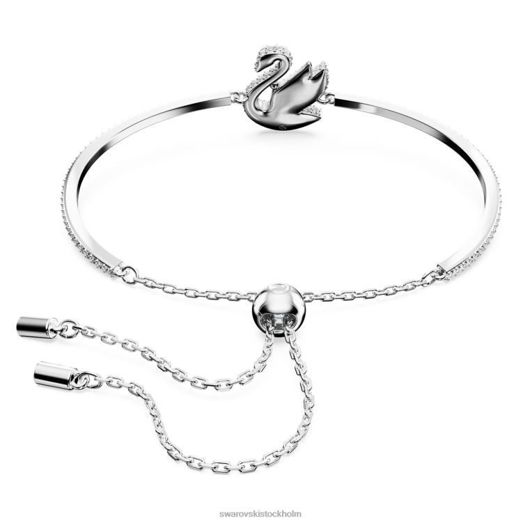 Swarovski ikonisk svanarmring P28L508 Smycken svan, vit, rodiumpläterad