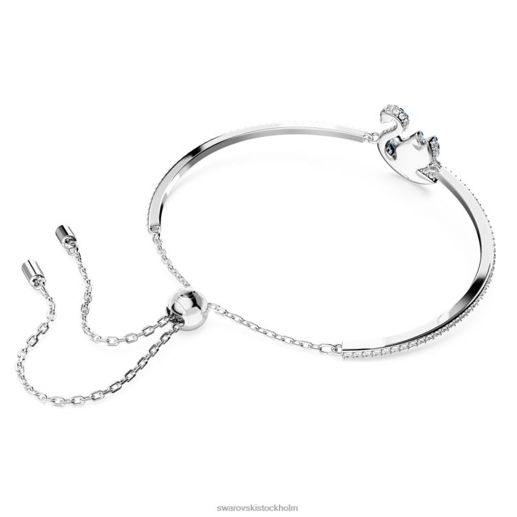 Swarovski ikonisk svanarmring P28L521 Smycken svan, blå, rodiumpläterad