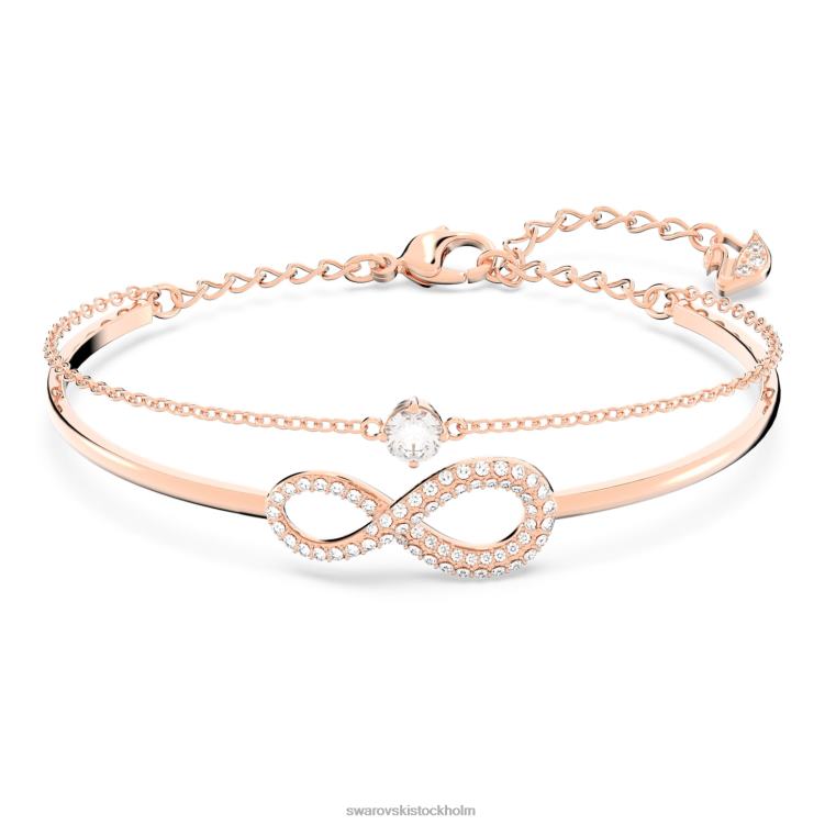 Swarovski infinity armring P28L493 Smycken infinity, vit, roséguld pläterad