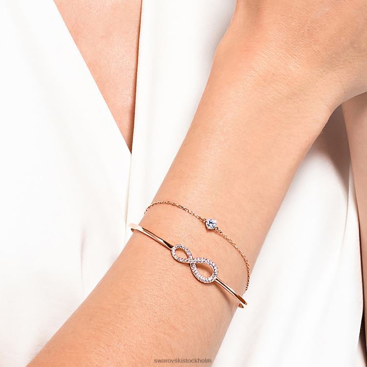 Swarovski infinity armring P28L493 Smycken infinity, vit, roséguld pläterad