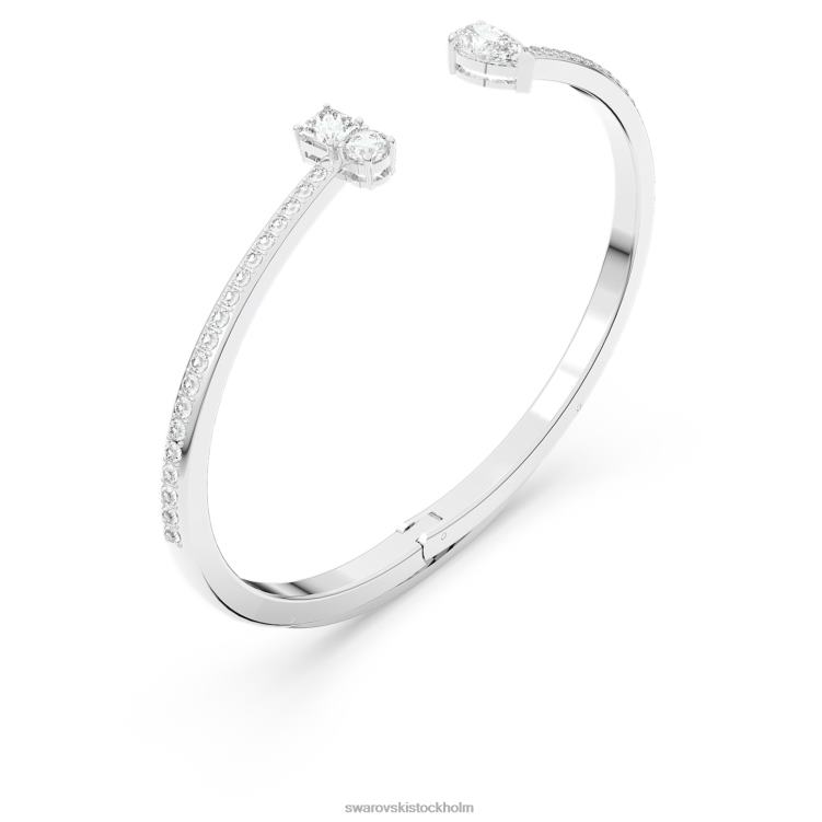 Swarovski locka manschett P28L596 Smycken blandade snitt, vita, rodiumpläterade