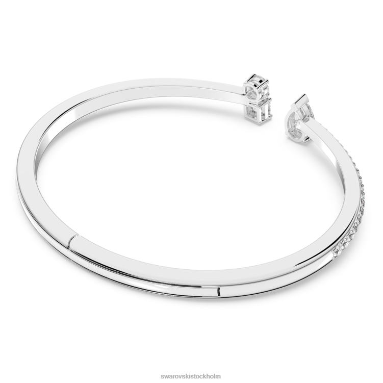 Swarovski locka manschett P28L596 Smycken blandade snitt, vita, rodiumpläterade