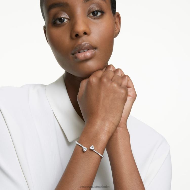 Swarovski locka soul armring P28L620 Smycken hjärta, vit, rodiumpläterad